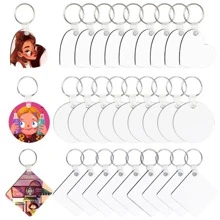 3入組幾何DIY鑰匙圈配件 - 銀色 - 查看 1