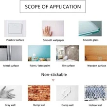 Bộ 6 Gương trang trí lông vũ màu bạc, Miếng dán trang trí tường PMMA sáng tạo để trang trí nhà - Bạc - Xem 7