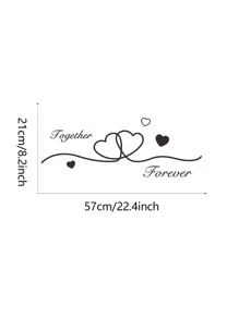 1 件字母图形墙贴，PVC 黑色自粘墙贴艺术贴花，用于家居装饰，贴纸，墙贴，乙烯基贴花，用于家居装饰，春季装饰品让您的家焕然一新，Rama 装饰贴纸