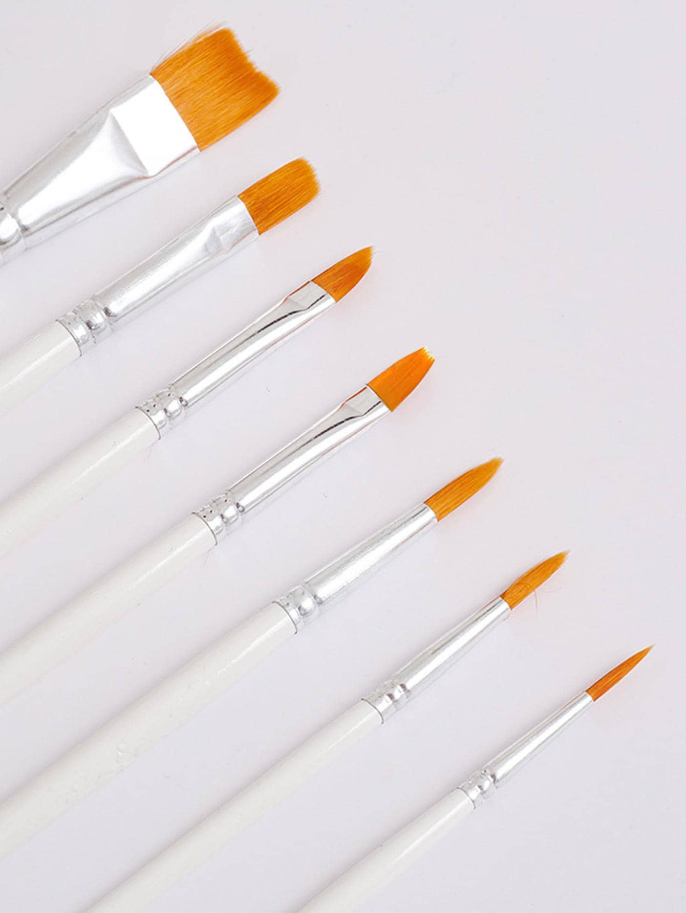 7 Gói Cọ Sơn Màu Trắng, Cọ Sơn Đa Năng Bằng Gỗ Để Vẽ Tranh - trắng - Xem 1