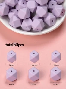 50入組/套休閒釘珠DIY首飾配件適合女士DIY首飾製作 - 淡紫色 - 查看 2