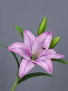 1pc Plastic Artificial Flower, Modern Romantic Purple Faux Flower For Home Decor - Purple - View 5