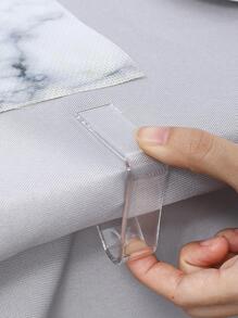 4入组/套PS桌布固定創意透明防滑桌布夾 - 無色 - 查看 5