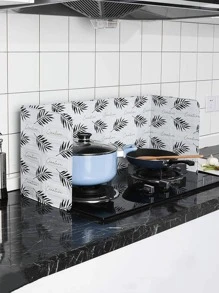 1入組仙人掌印花黑色耐熱耐油板，廚房用黑色鋁製可折疊板 - 黑色 - 查看 7