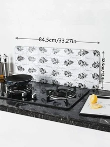 1入組仙人掌印花黑色耐熱耐油板，廚房用黑色鋁製可折疊板 - 黑色 - 查看 5