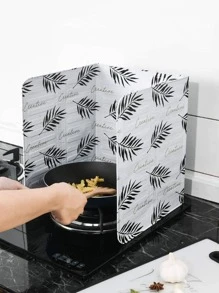 1入組仙人掌印花黑色耐熱耐油板，廚房用黑色鋁製可折疊板 - 黑色 - 查看 8