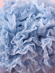 1入組蕾絲邊發泡沐浴可愛PE浴花 - 藍色 - 查看 5