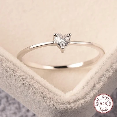 ESBERRY 1 pieza Anillo eterno de plata de ley 925, joya lujosa y exquisita como regalo para mujeres