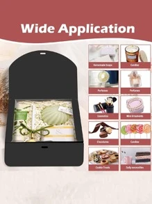 3/5/15件带盖礼品盒，白色黑色10.6X8X3.2英寸礼品盒，伴娘求婚盒（带丝带），牛皮纸盒，适用于婚礼、包装、礼物、生日、圣诞节、派对