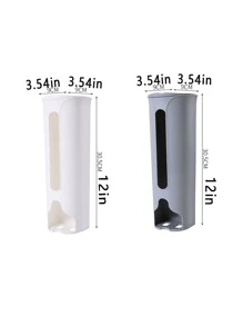 1pc/wall-mounted Underwear Storage Box, Sock Storage Box, Removable Punch-free Storage Artifact - White - View 2