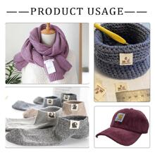 50Pcs Cloth Labels Fold Tags Heart Pattern Label For Knitted Hats Printed Sew Tag - Apricot - View 3