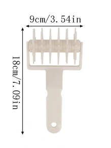 1 Dụng Cụ Đấm Bột Làm Bánh Pizza Bằng Nhựa, Con Lăn Pizza Sáng Tạo Màu Trắng Cho Nhà Bếp - trắng - Xem 5