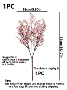 1/3/6 件人造花、满天星花束、婚礼、家居装饰、餐厅、卧室、花瓶、装饰品、户外花园、花篮、情人节礼物装饰、派对和聚会、DIY 花环、手工材料 - 淺粉色 - 查看 2