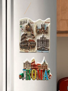 Imán De Refrigerador 3d Creativo De Recuerdo De Viaje De Italia Roma De Resina (estilo Aleatorio) - Multicolor - Ver 6