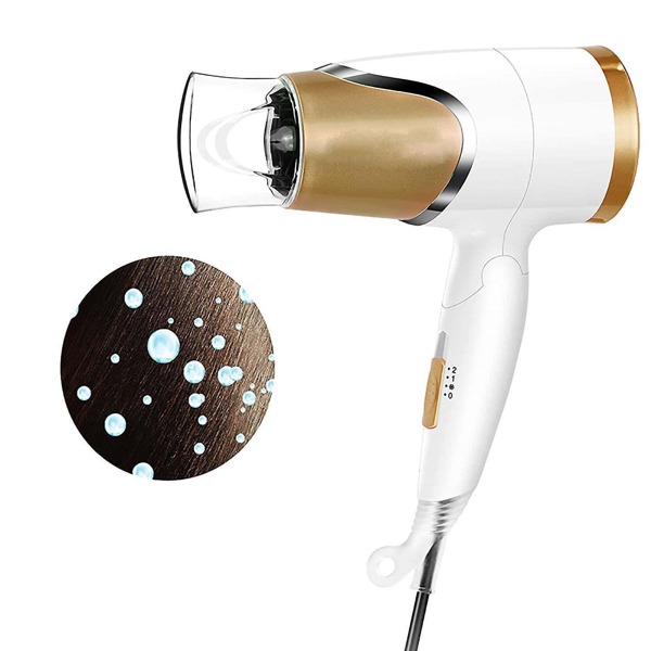 KIPOZI Hair Blow Dryer Lightweight Conditioner Cord Keeper Hair Dryer Ionic Men Women Blower