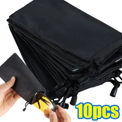 10Pcs Portable Soft Cloth Sunglasses Bag Microfiber Dust Storage Pouch Glasses Carry Bag Eyewear Case Container
