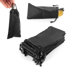 10Pcs Portable Soft Cloth Waterproof Sunglasses Bag Microfiber Dust Storage Pouch Glasses Carry Bag Eyewear Case Container School Supplies School Accessories Back To School Universty Students Organizer
