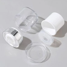 1入組50ML無氣泵罐空亞克力按奶油乳液瓶可填充化妝品容器便攜旅行化妝工具 - 白色 - 查看 5