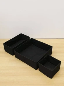 Multi-Piece Non-Woven Fabric Storage Boxes, Lidless Underwear Storage Boxes, Foldable Organizer Bags For Storing Cosmetics, Tissues, Remote Controls, Stationery And Other Small Items, Suitable For Living Room, Bedroom, Closet, Various Sizes Available