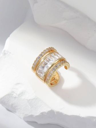 1 st Cubic Zirconia Decor Ear Cuff