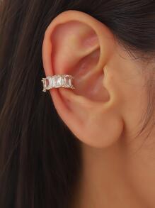 1pc Delicate & Minimalist Ear Cuff With Zirconia Crystals For Unique Luxury Look