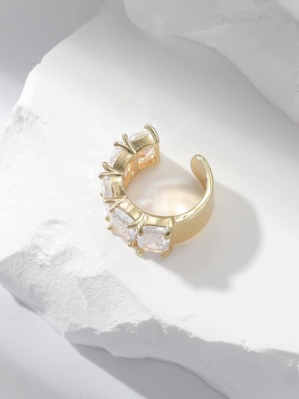 1 st. Delikat & Minimalist Örhänge Med Zirkoniumoxid Kristaller För Unik Lyx