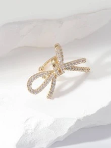 1入組方晶鋯石裝飾耳夾 - 金黃色 - 查看 4