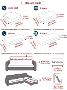 1入組花卉圖案防水彈性沙發坐墊現代滌綸沙發墊套 - 彩色 - 查看 2