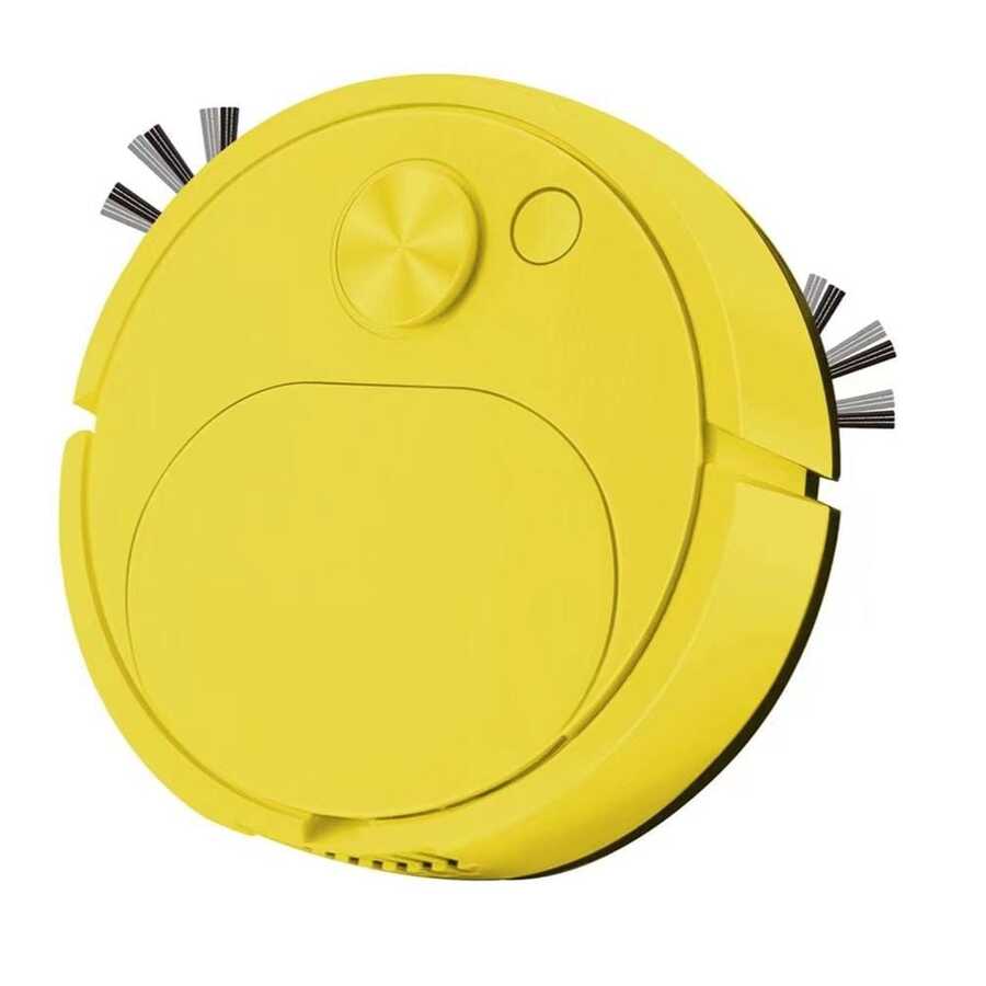 Robot Quét Quét Tự Động Mini Vệ Sinh Máy Gia Đình Sạc USB Công Nghệ Thông Minh Quét Hút Kéo Máy Hút Bụi - Màu vàng - Xem 1