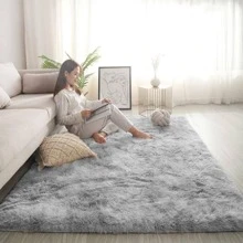 Tapetes para Sala Modernos Gris Alfombra Recamara Grande Alfombra Felpa para Sala de Estar Tapete Peludo Mullida Súper Suave Tapete Decorativo para Dormitorio Cuarto -40x60CM - Gris Oscuro - Ver 7