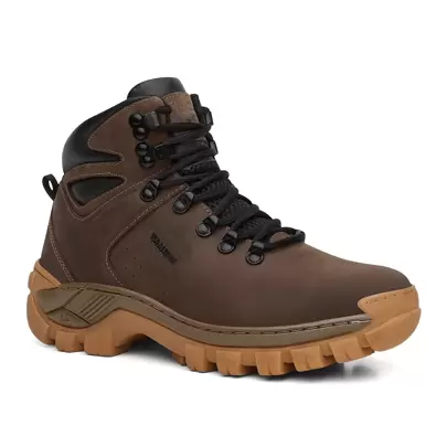 Coturno Masculino Bota Via Livre Original Arizona Macia Palmilha Ortopédica PU Com C.A