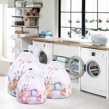 Pack Of 3 Laundry Net For Washing Machine Coarse Laundry Bag With Cord Stopper Durable Laundry Net - White - View 5