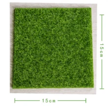 1pc Plastic Artificial Lawn, Cottagecore Fake Lawn For Home Decoration And Party - Green - View 2