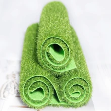 1pc Plastic Artificial Lawn, Cottagecore Fake Lawn For Home Decoration And Party - Green - View 1