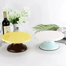 Base Giratoria Para Decorar Pasteles Reposteria bailarina plato giratorio - Amarillo Mostaza - Ver 1