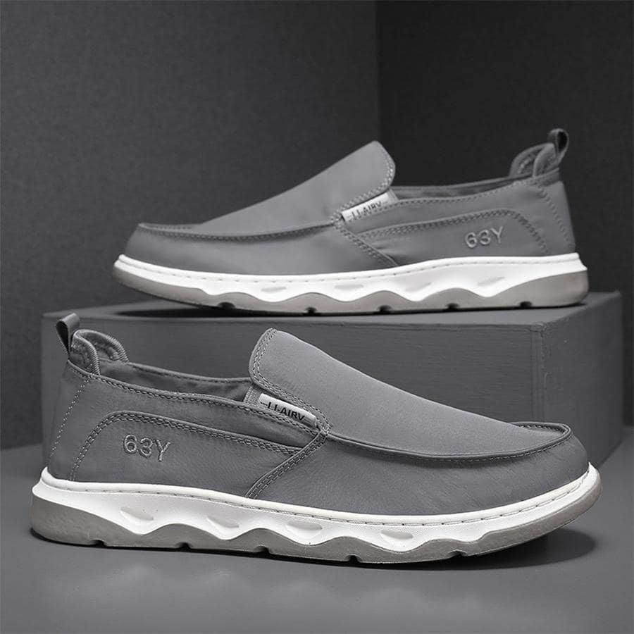 運動鞋適用於男士字母圖案一脚蹬