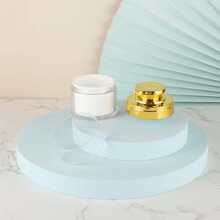 1入組金色無氣罐空亞克力奶油乳液瓶可填充化妝品容器便攜
