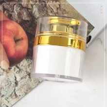 1入組金色無氣罐空亞克力奶油乳液瓶可填充化妝品容器便攜