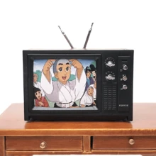 1pc Mini Simulation TV Miniature Ornament Of Small Household Appliance - Black - View 2
