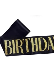 1 件水钻装饰生日派对皇冠和 1 件腰带套装，黑色闪光腰带装饰，适合女孩生日派对、圣诞节 - 黑色 - 查看 3