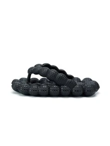 Women Bubble Flip Flops, Preppy  EVA Slippers - 黑色 - 查看 6