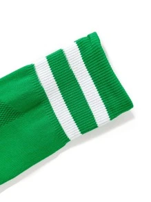 男女適用足球運動過膝高筒襪,運動壓縮長襪透氣且防滑 - 綠色 - 查看 3