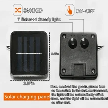 1 件 100 LED ABS 太阳能灯串，现代防水户外太阳能灯串，适用于户外秋季装饰、家居装饰、户外装饰、户外花园照明，适用于小路、庭院、露台 - 杏色 - 查看 9