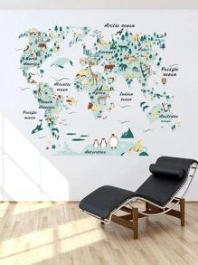 卡通圖形牆貼，PVC自粘牆藝術貼花，適用於家居裝飾 - 彩色 - 查看 1