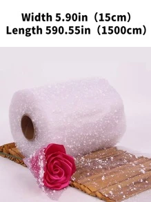 1 Cuộn Bao Bì Hoa Trắng Lưới Tuyết, Giáng Sinh - trắng - Xem 3