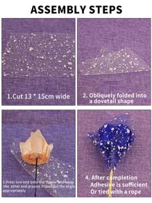 1 Cuộn Bao Bì Hoa Trắng Lưới Tuyết, Giáng Sinh - trắng - Xem 5