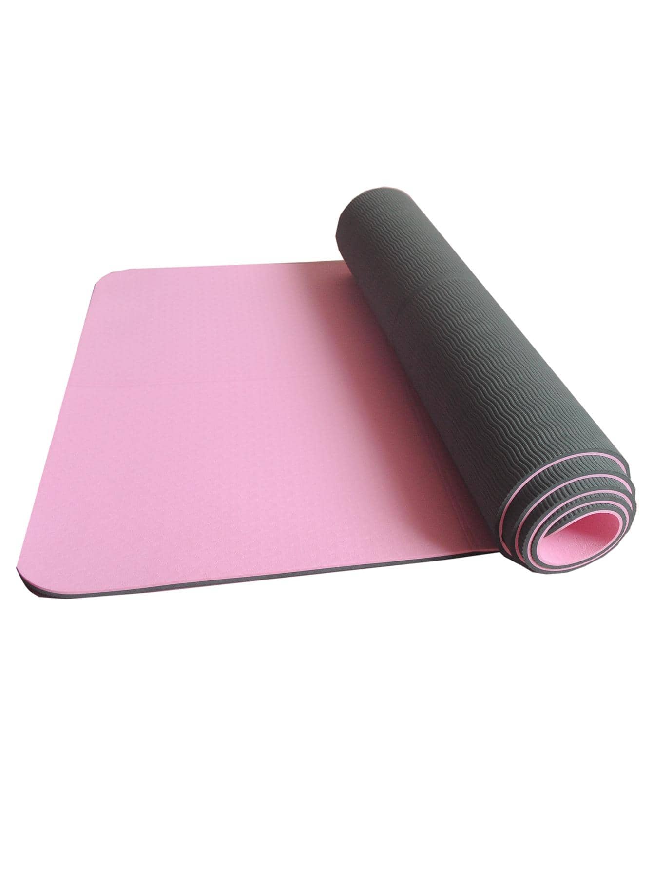 Foldable TPE Yoga Mat - Pink - View 1