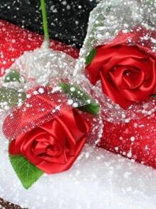 1 Cuộn Bao Bì Hoa Trắng Lưới Tuyết, Giáng Sinh - trắng - Xem 11