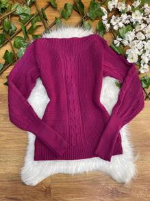 Women Sweaters - Màu tím - Xem 1