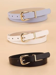 Thắt lưng nữ thời trang khóa vuông 3 chiếc cho cuộc sống hàng ngày - Nhiều màu - Xem 1